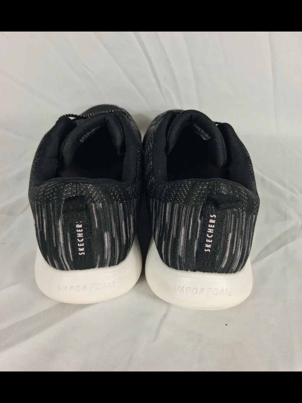 Skechers Womens Vapor Foam Lite Running Shoes Sneakers Size 10 Black 104432W